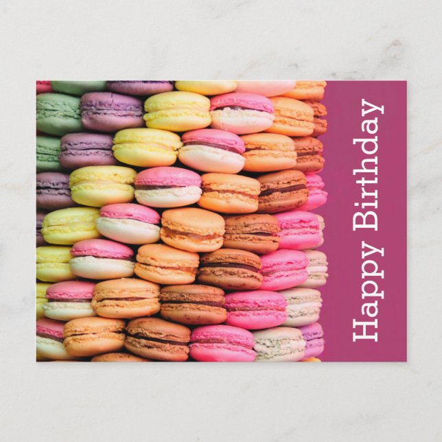 Carte Postale Sweet Macarons Joyeux anniversaire (Devant)
