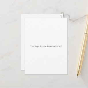 Carte Postale Sweet Motivational You're Amazing Card