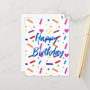 Carte Postale Sweet One Sprinkle thème de fête d'anniversaire