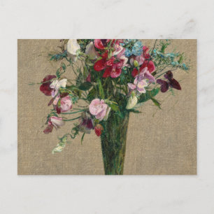 Carte Postale Sweet Peas and Nigelles, 1886 by Fantin-Latour