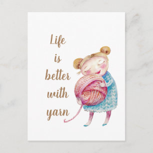 Carte Postale Sweet Yarn Lover