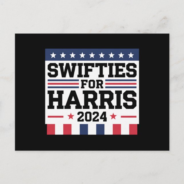 Carte Postale Swifties for Kamala Harris 2024 Vote Support (Devant)