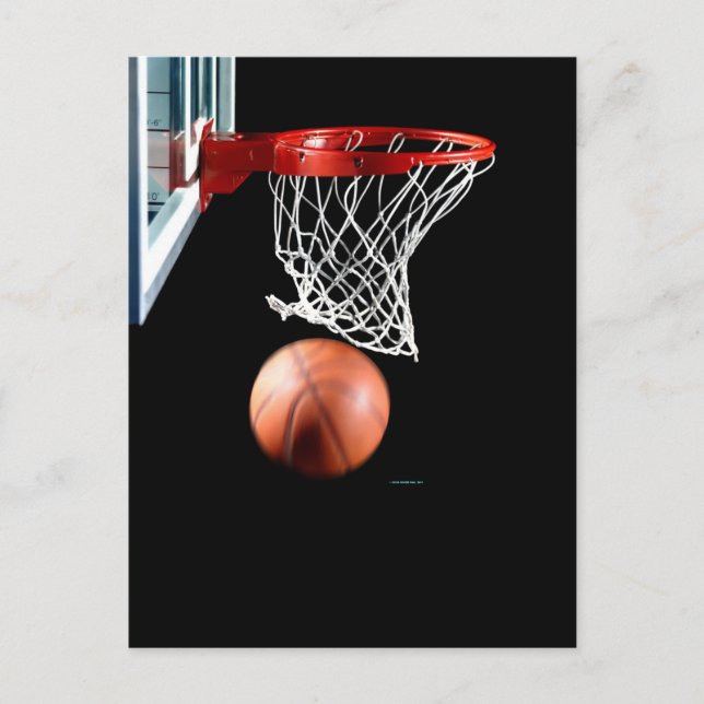 Carte Postale Swish, Basketball through the Net. (Devant)