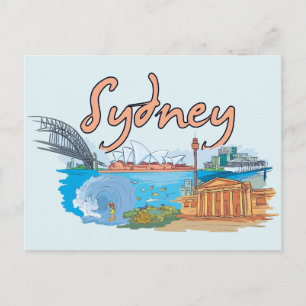 Carte Postale Sydney, Australie Célèbre Ville