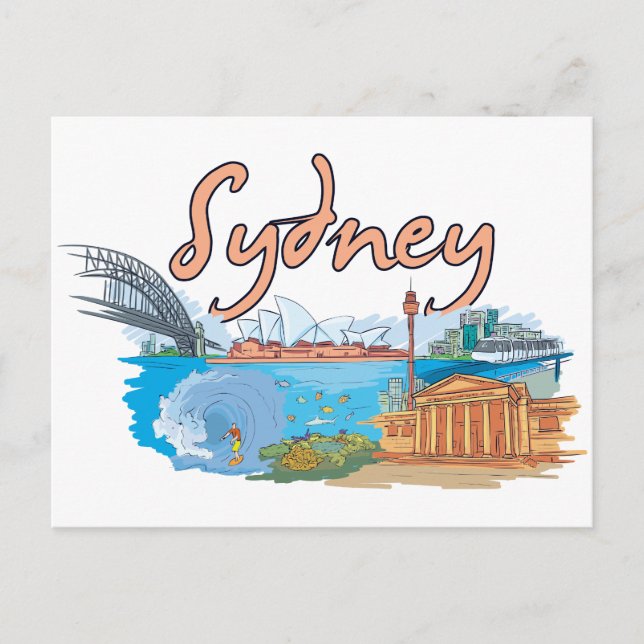 Carte Postale Sydney, Australie Célèbre Ville (Devant)