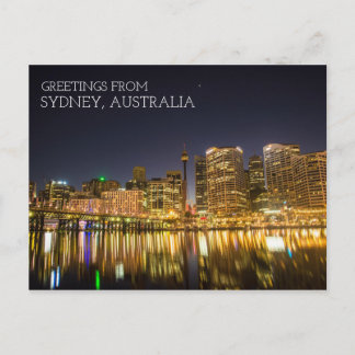 Carte Postale Sydney Australie Darling Harbor La Nuit