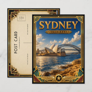 Carte Postale Sydney Australie Maison d'Opéra Vintage Art Déco