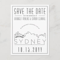 Sydney Mariage Deco Skyline Enregistrer la date