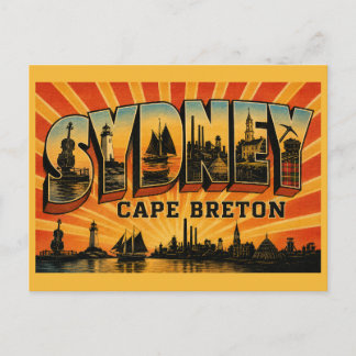 Carte Postale Sydney Nouvelle-Écosse Île au cœur