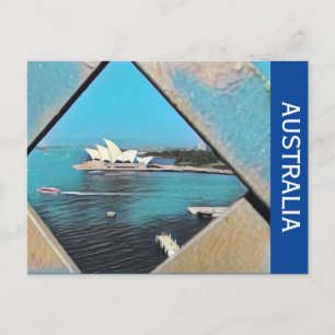 Carte Postale sydney opéra bleu