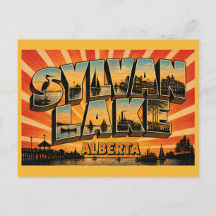 Carte Postale Sylvan Lake Retraite au bord du lac en Alberta