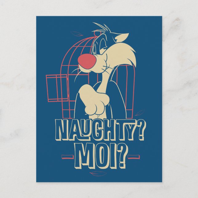 Carte Postale SYLVESTER™ - Naughty ? Moi ? (Devant)