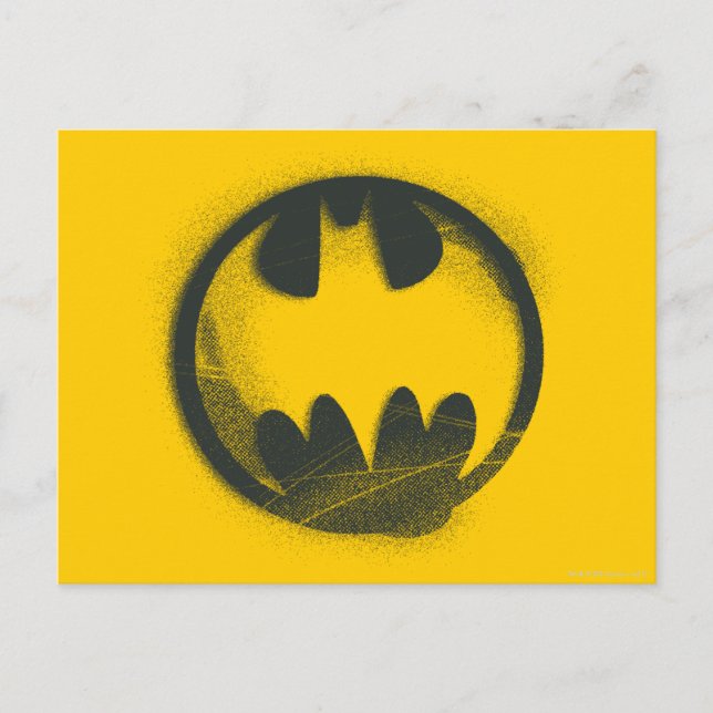 Carte Postale Symbole Batman | Logo des symboles de pulvérisatio (Devant)