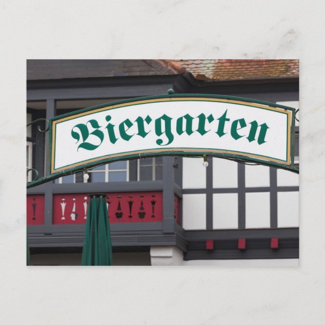 Carte Postale Symbole Biergarten, Allemagne (Devant)
