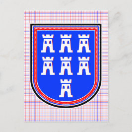 Carte Postale SYMBOLE Bleu Rouge Saxon