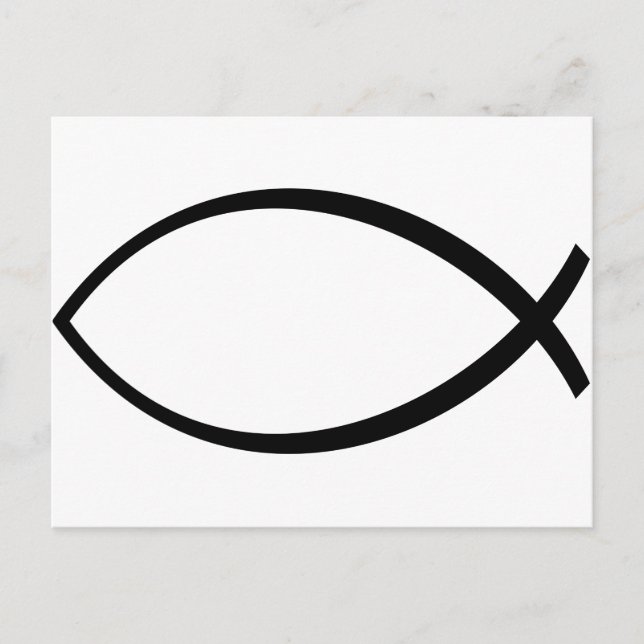 Carte Postale Symbole Christian Fish (Ichthys) (Devant)