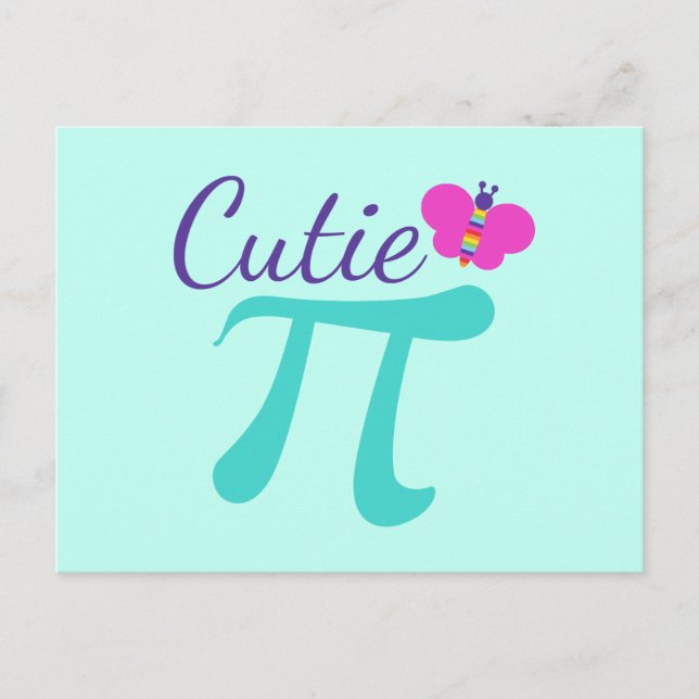 Carte Postale Symbole Cutie Pi Pun mathématique (Devant)