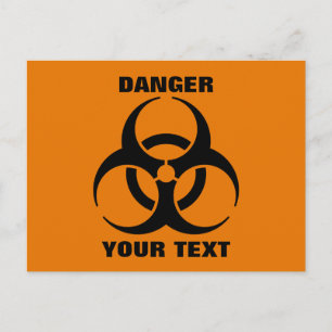 Carte Postale Symbole d'avertissement orange de sécurité personn