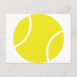 Carte Postale Symbole de balle de tennis jaune