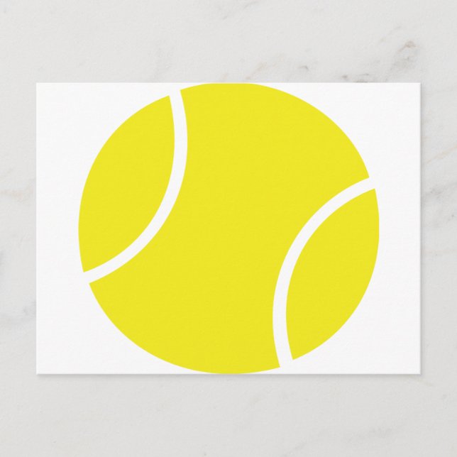Carte Postale Symbole de balle de tennis jaune (Devant)
