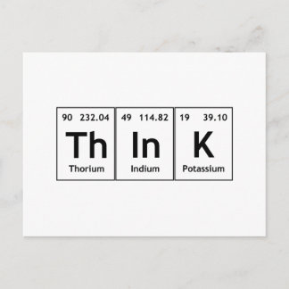 Carte Postale Symbole de chimie du mot élément de tableau périod