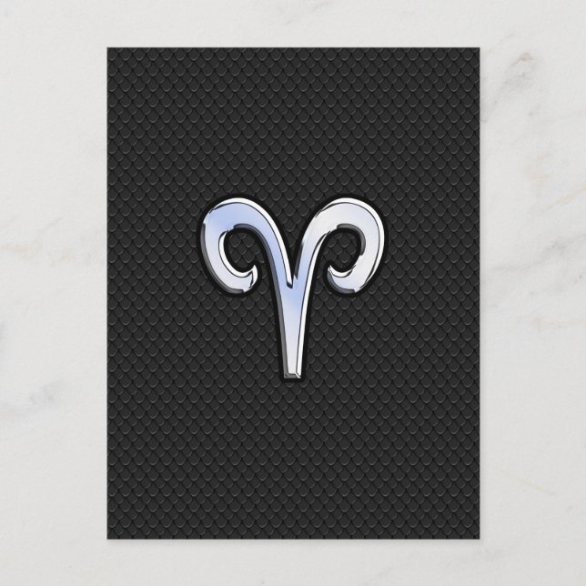 Carte Postale Symbole de Chrome Like Aries Zodiac (Devant)