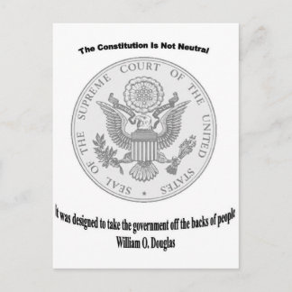 Carte Postale Symbole de court suprême avec la citation