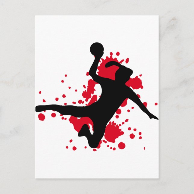 Carte Postale Symbole de handball de frauenhandball (Devant)