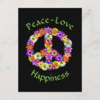 SYMBOLE DE LA PAIX Florale Paix Amour Bonheur