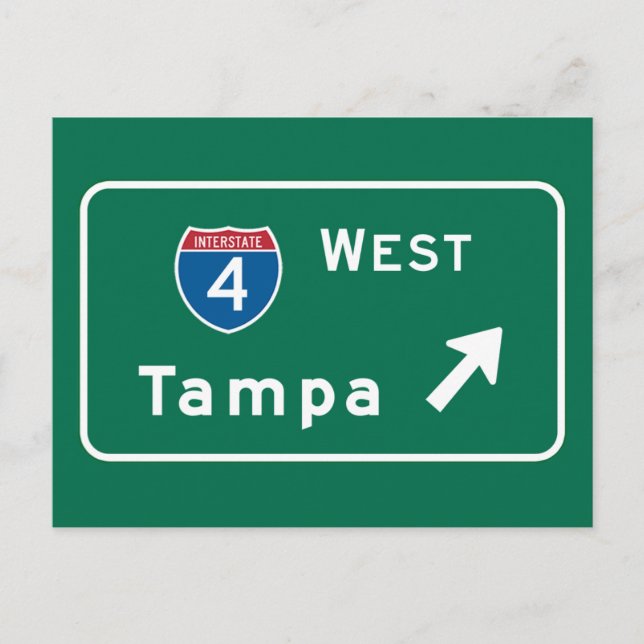 Carte Postale Symbole de la route de Tampa, FL (Devant)