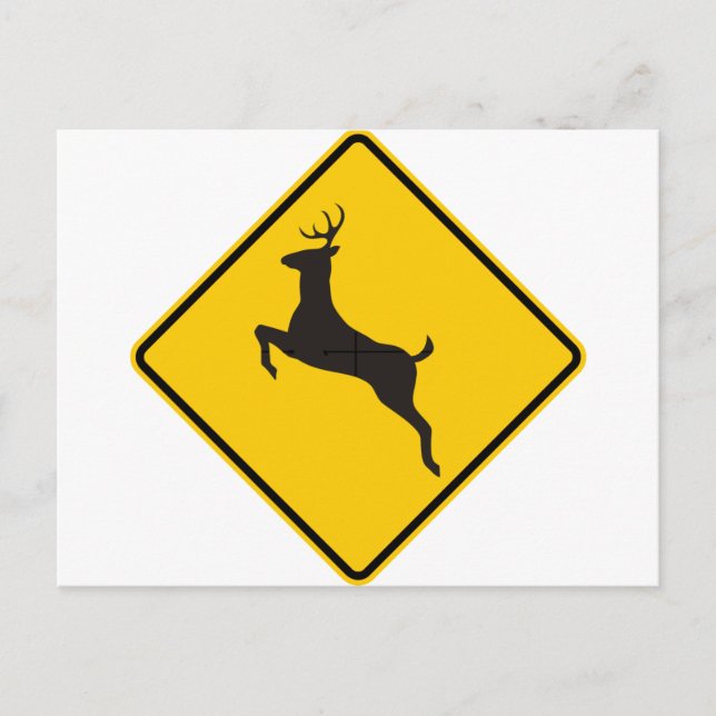 CARTE POSTALE SYMBOLE DE LA ROUTE DES CERFS (Devant)