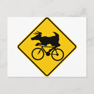 Carte Postale SYMBOLE DE LA ROUTE DES Cerfs À Bicyclette