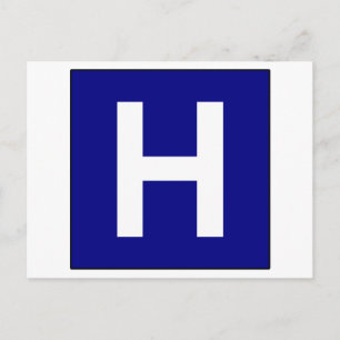Carte Postale Symbole de la route des signes de l'hôpital Docteu
