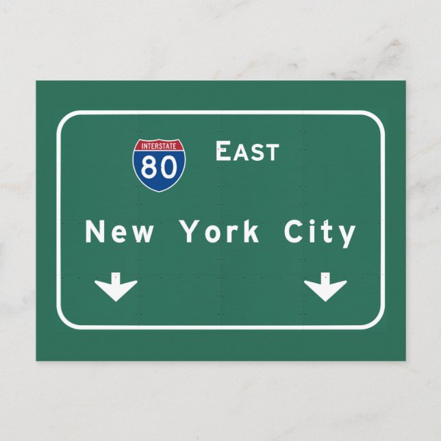 Carte Postale Symbole de la route nationale de New York (Devant)