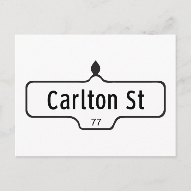 Carte Postale Symbole de la rue Carlton, Toronto (Devant)