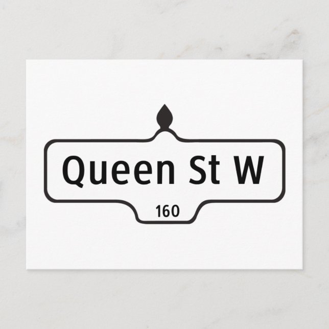 Carte Postale Symbole de la rue Queen Ouest, Toronto (Devant)