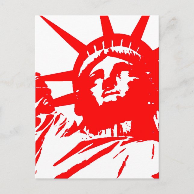 Carte Postale Symbole de la Statue de la Liberté Pop Art USA (Devant)