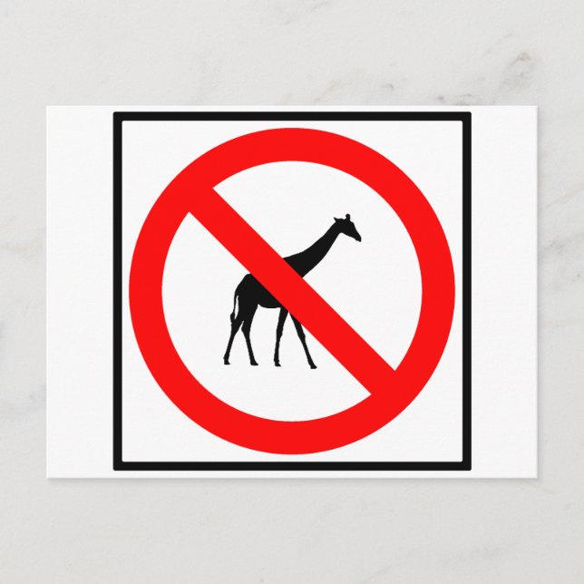 Carte Postale Symbole de l'autoroute No Giraffes (Devant)