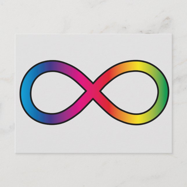 Carte Postale Symbole de l'infini neurodiversité (Devant)
