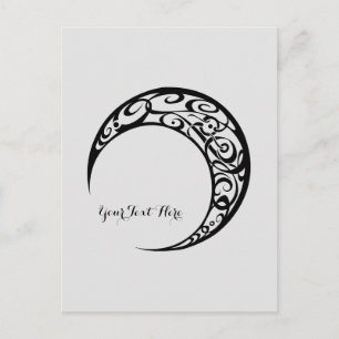 Carte Postale Symbole de lune tribale personnalisée