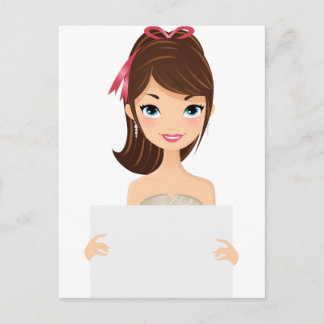 Carte Postale Symbole de maintien de la jolie fille