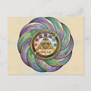 Carte Postale Symbole de manifestation de géométrie sacrée