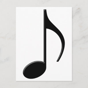 Carte Postale Symbole de musique Quaver - Huitième note