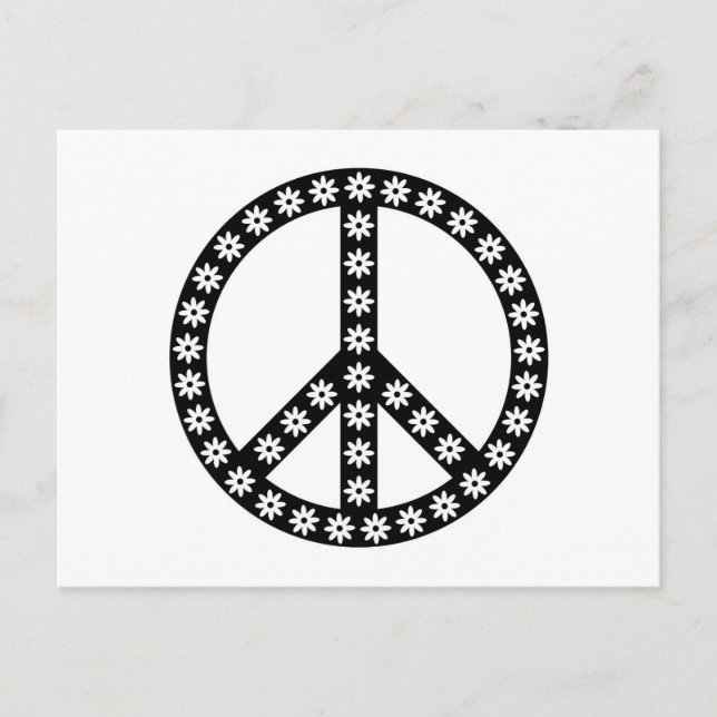 Carte Postale Symbole de paix de la marguerite (Devant)