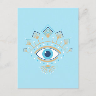 Carte Postale Symbole de protection turc des yeux mal grecs déco