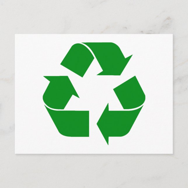 Carte Postale Symbole de recyclage - Vert (Devant)