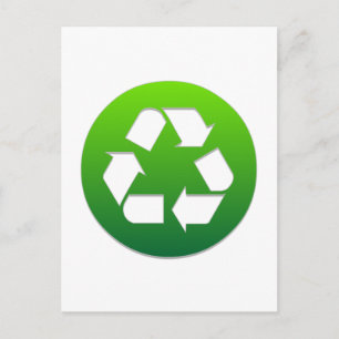 Carte Postale Symbole de recyclage vert