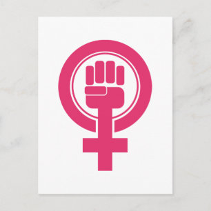 Carte Postale Symbole de résistance de la main des femmes
