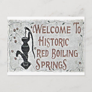 Carte Postale Symbole des ressorts rouges peints à la main