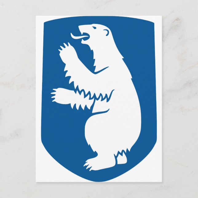 Carte Postale Symbole d'héraldique officiel du Groenland (Devant)
